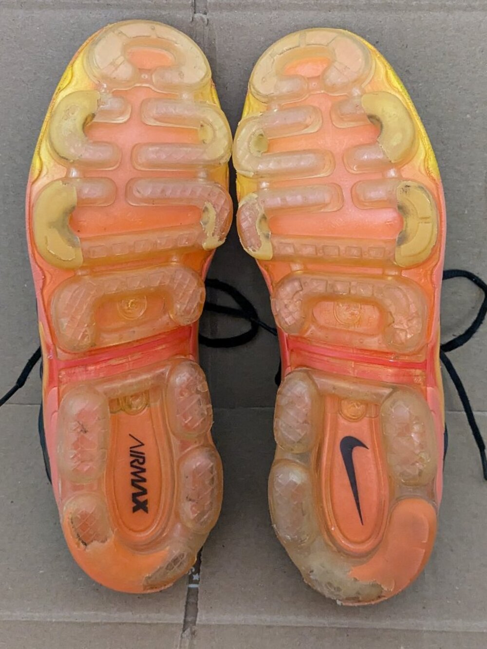 Nike Air VaporMax Plus TN Casual Shoes Mens Walking Shoes Black Orange Size 8 - Picture 11 of 16